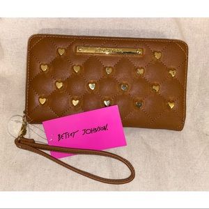 NWT Betsey Johnson Brown Quilted Wallet